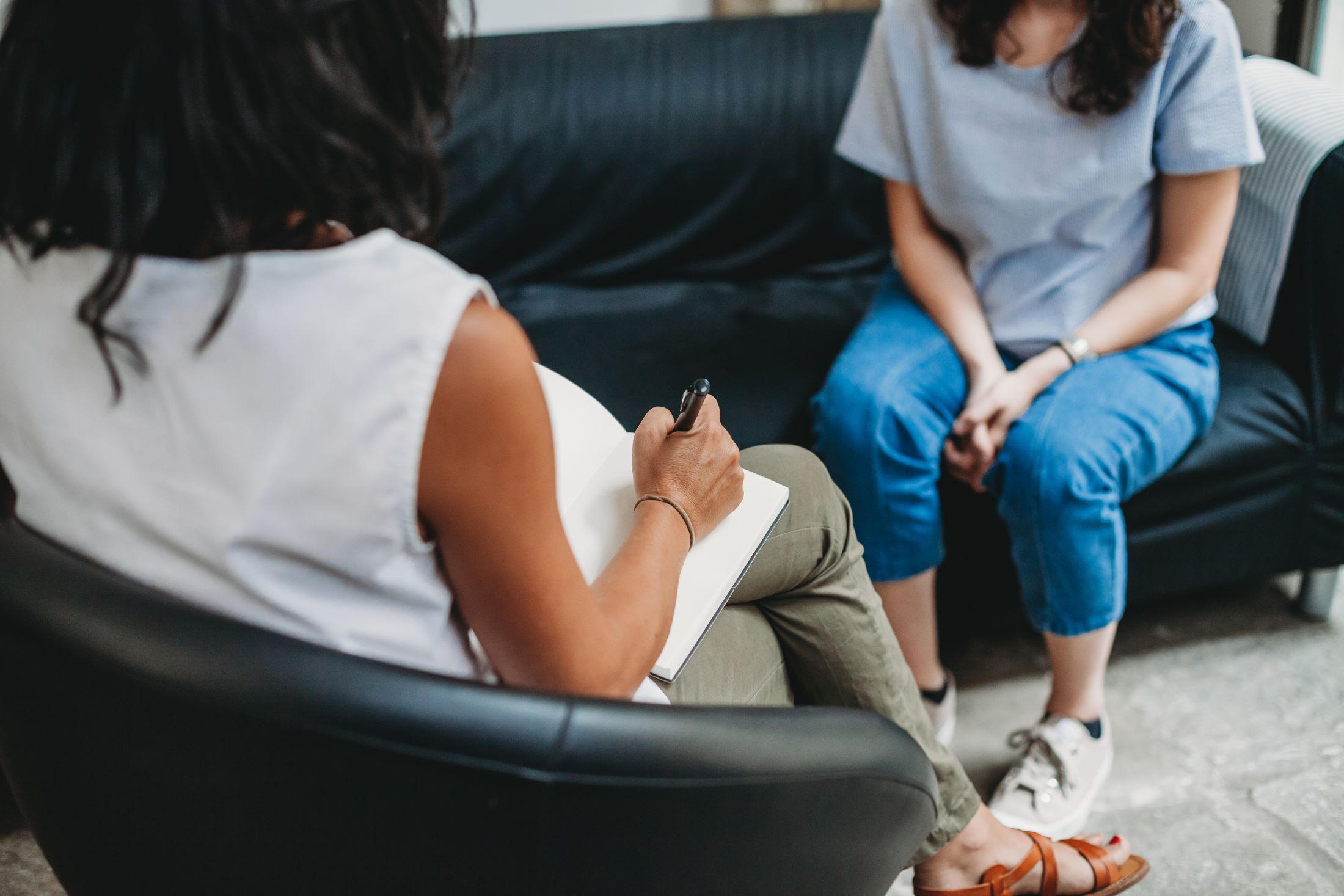 Two women in a counseling session