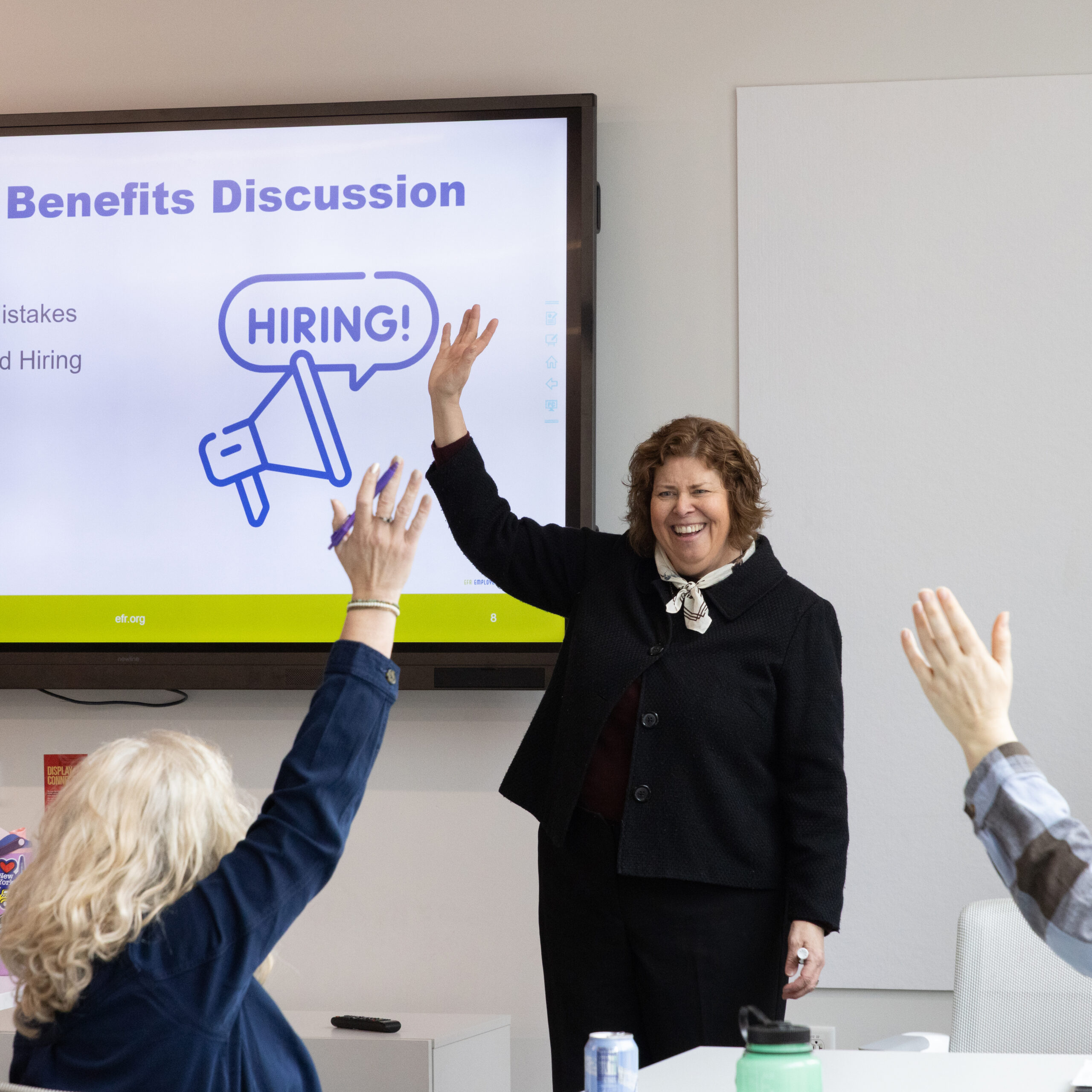 Behavior-Based Interviewing Training with Louise Healthcare workers looking at records